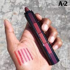 5-in-1 Matte Lipsticks: Red, Brown, Nude, Pink, Maroon (Waterproof, Long-Lasting)